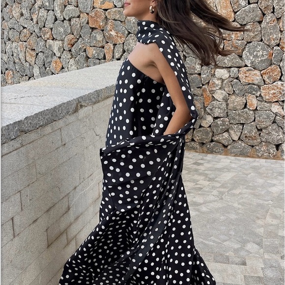 Show Me Your MuMu Tinsley Tube Strapless Black and White Polka Dot Dress - Picture 4 of 7